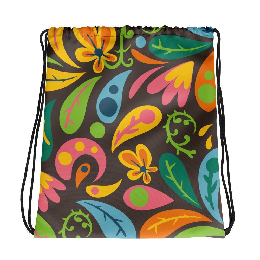Floral Drawstring bag
