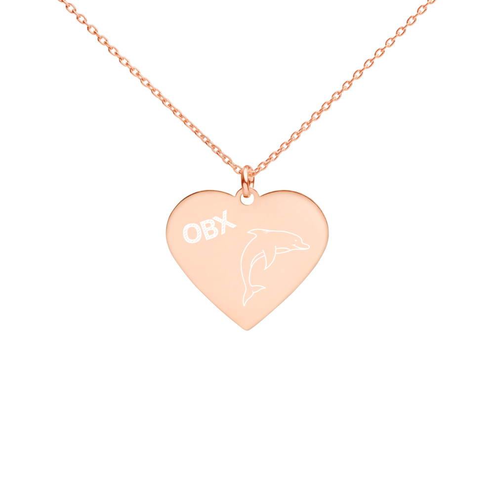 Obx Dolphin Engraved Heart Necklace
