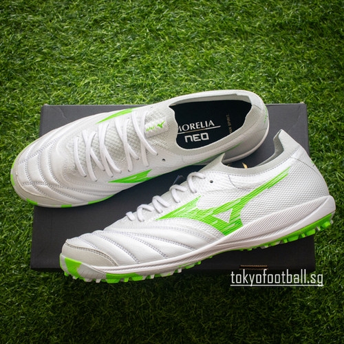 ミズノ Morelia Neo Sala Beta Japan TF 25.5 Mizuno Morelia Neo Sala Beta TF Q1GB251004 Japan Silver Mens