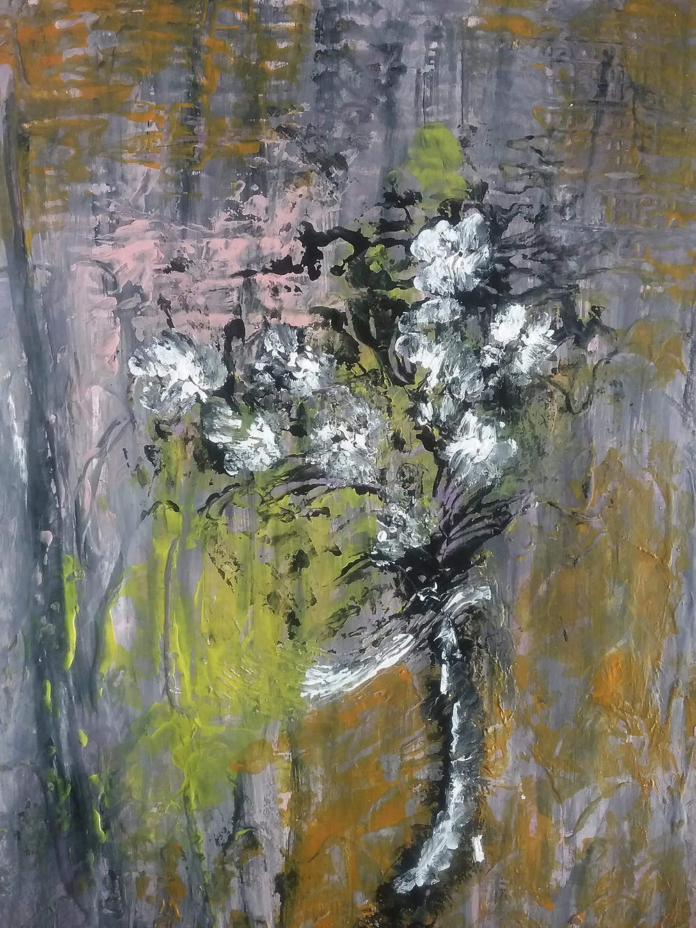 Acrylic abstract painting