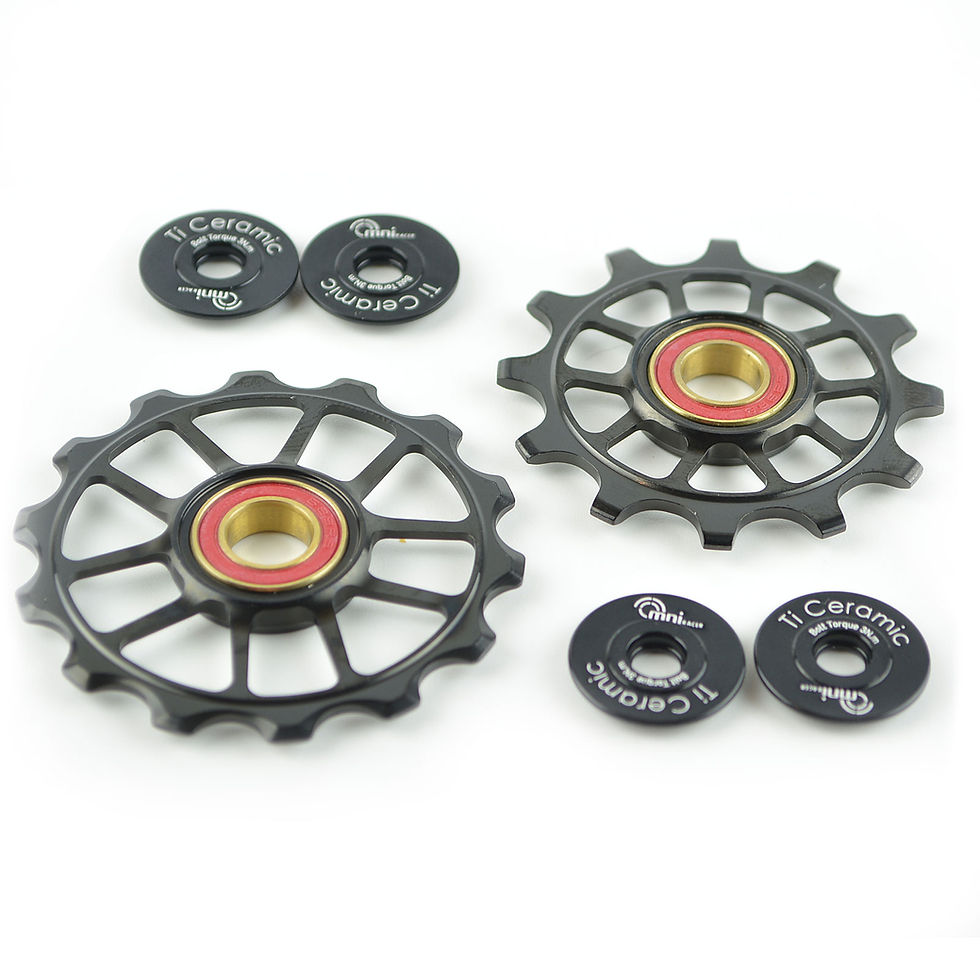 Thumbnail: RACE-Lite OVERSIZE Ti Ceramic Derailleur Pulley Set for Shimamo/Sram 11-12 Speed