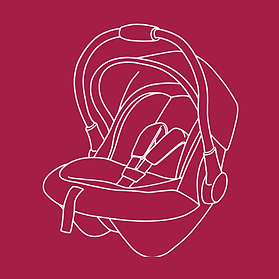 Illustration of an infant car seat