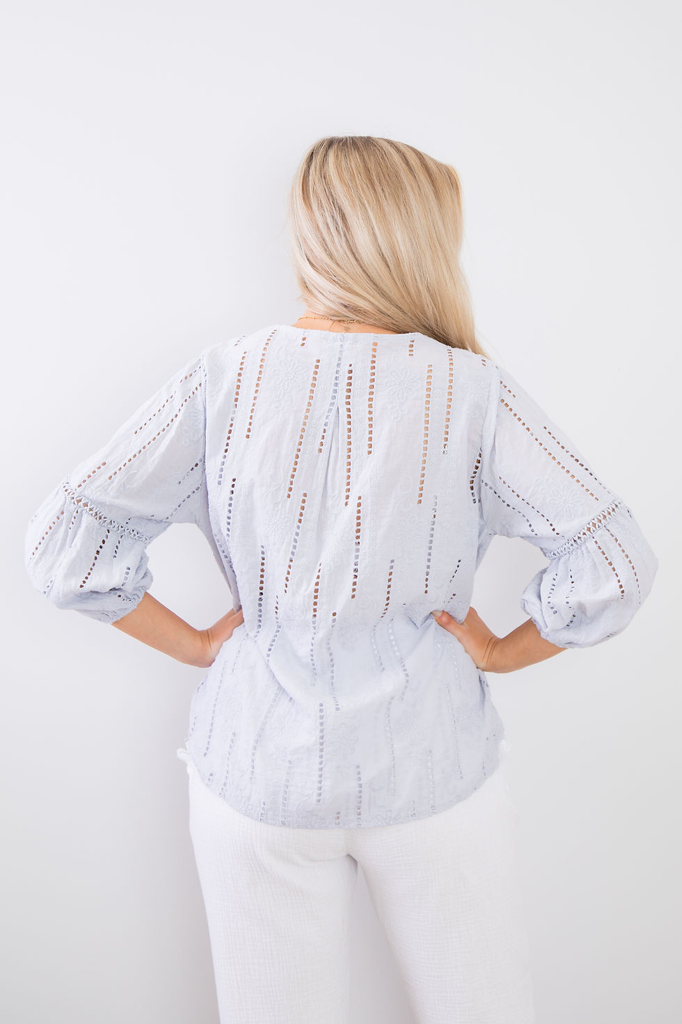Thumbnail: V-Neck Broderie Top