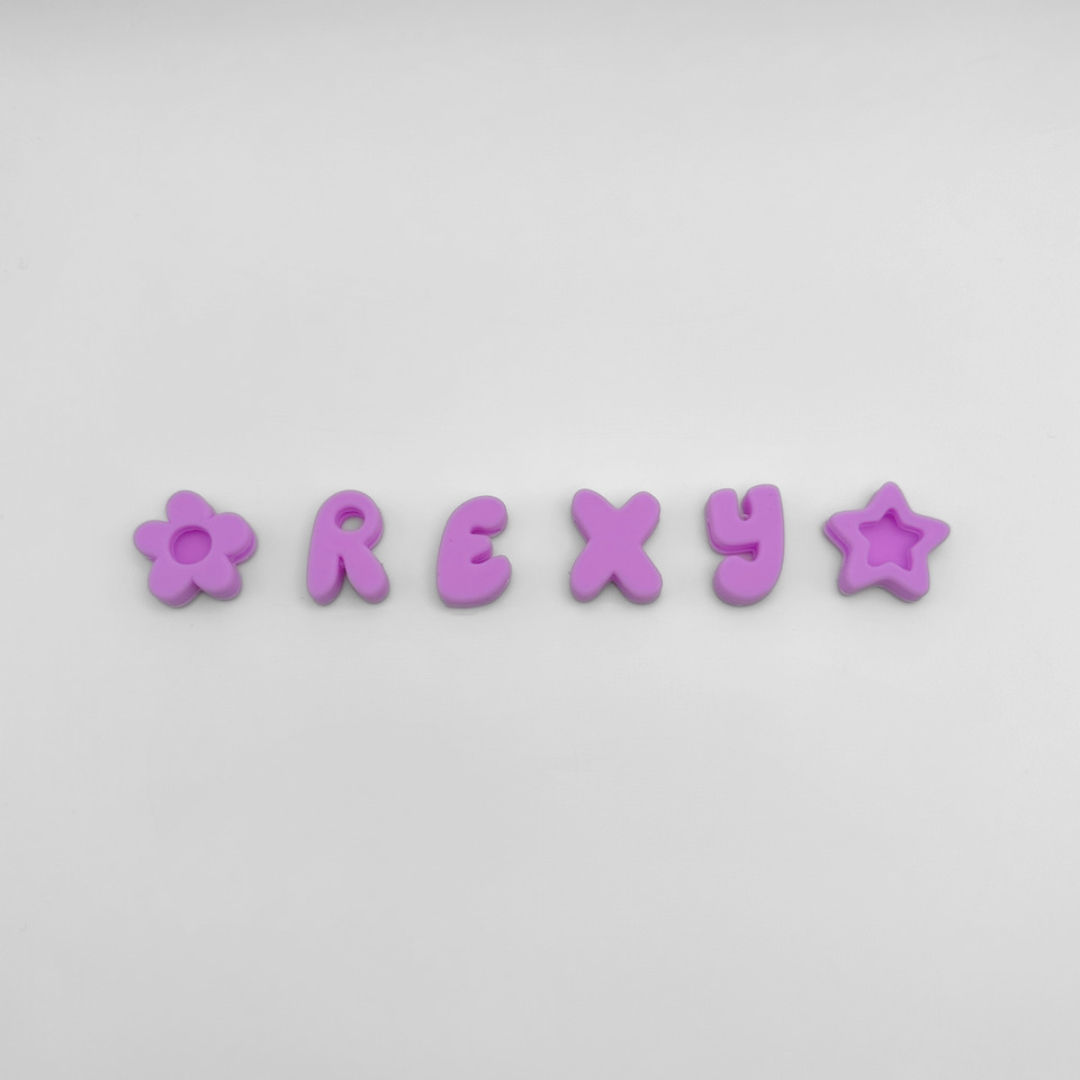 LetterLoop Slide-On Silicone Letters (One-Tone)