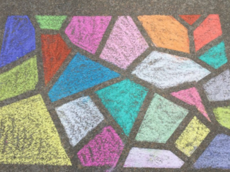 Stain Glass Chalk Drawing