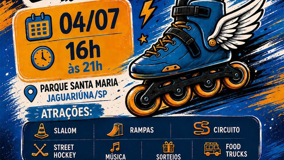 Jaguariúna recebe neste sábado o 1º Patins no Parque.
