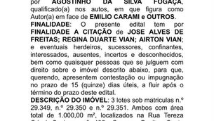 Edital de citação 31/07/2026
