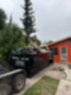 20-yard dumpster full of items in the Southmost area in Brownsville