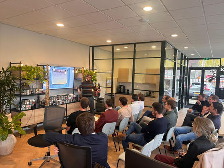 Oudejaarsconference bij een bedrijf