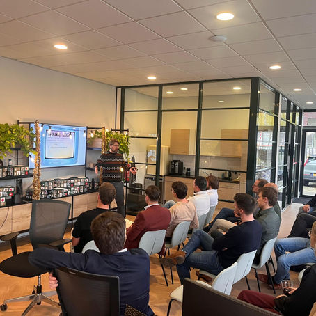 Oudejaarsconference bij een bedrijf