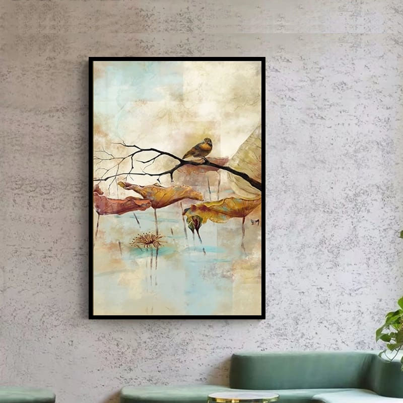 Brown Bird Canvas Print with Frame