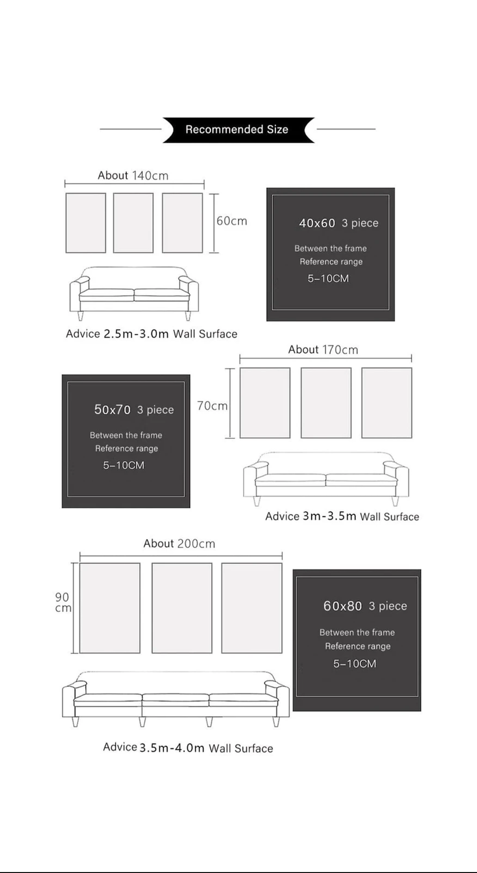 Thumbnail: Goldsplash Multiform Canvas Print with Frames (Set of 2)