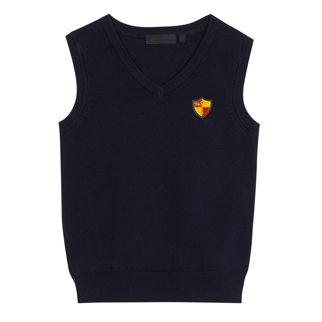 Navy Tank Top with Prenton Logo Embroidered