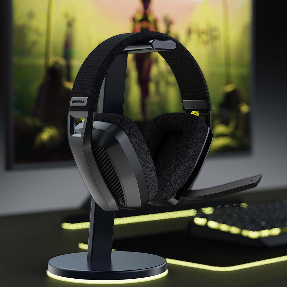 BINNUNE BW06 2.4GHz Wireless Gaming Headset with Mic for PS5 PS4 PC Mac Playstat