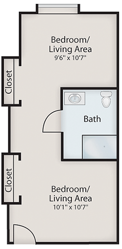 Personal Care En Suite floor plan of Viva Senior Living at Harrisburg