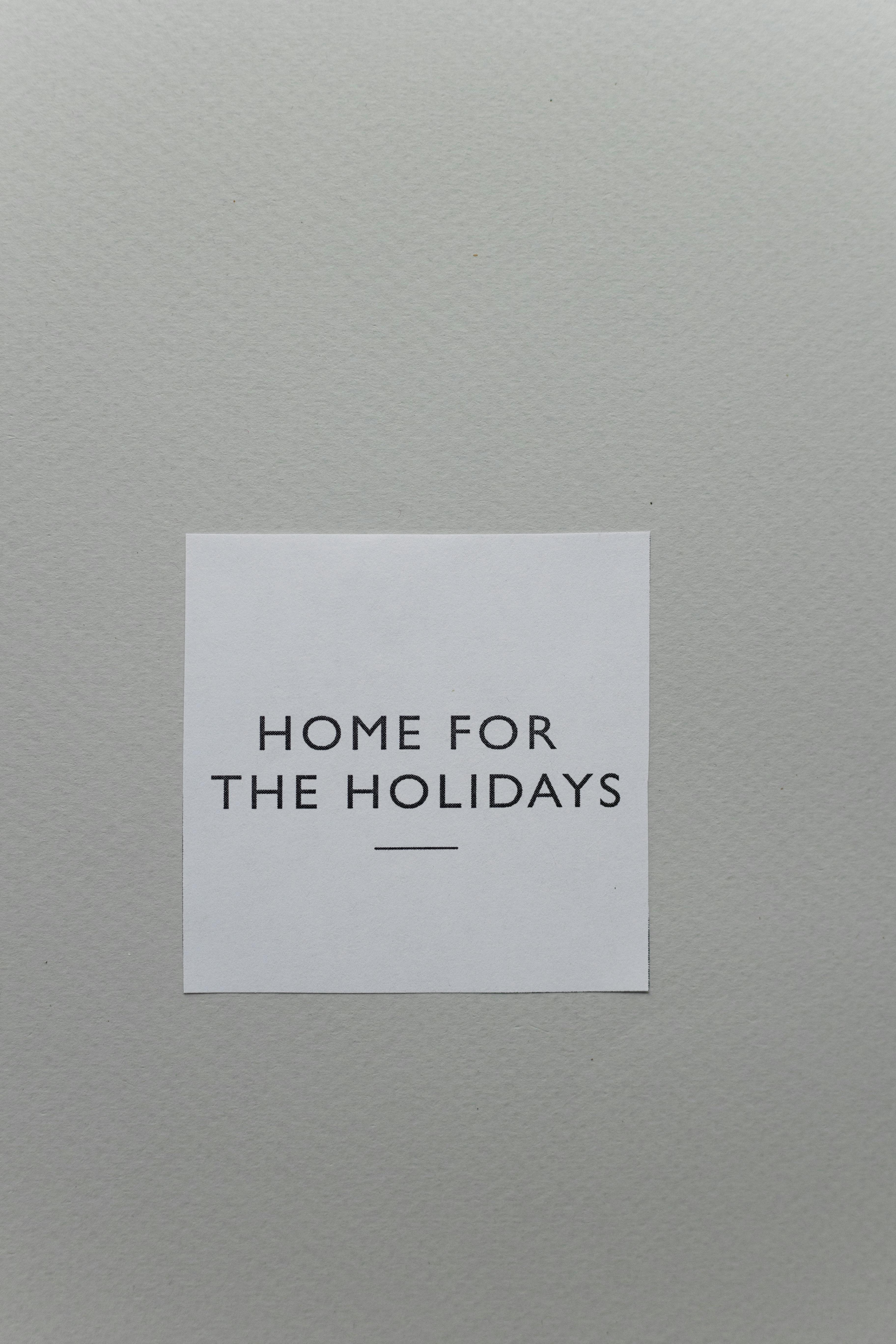 home for the holidays