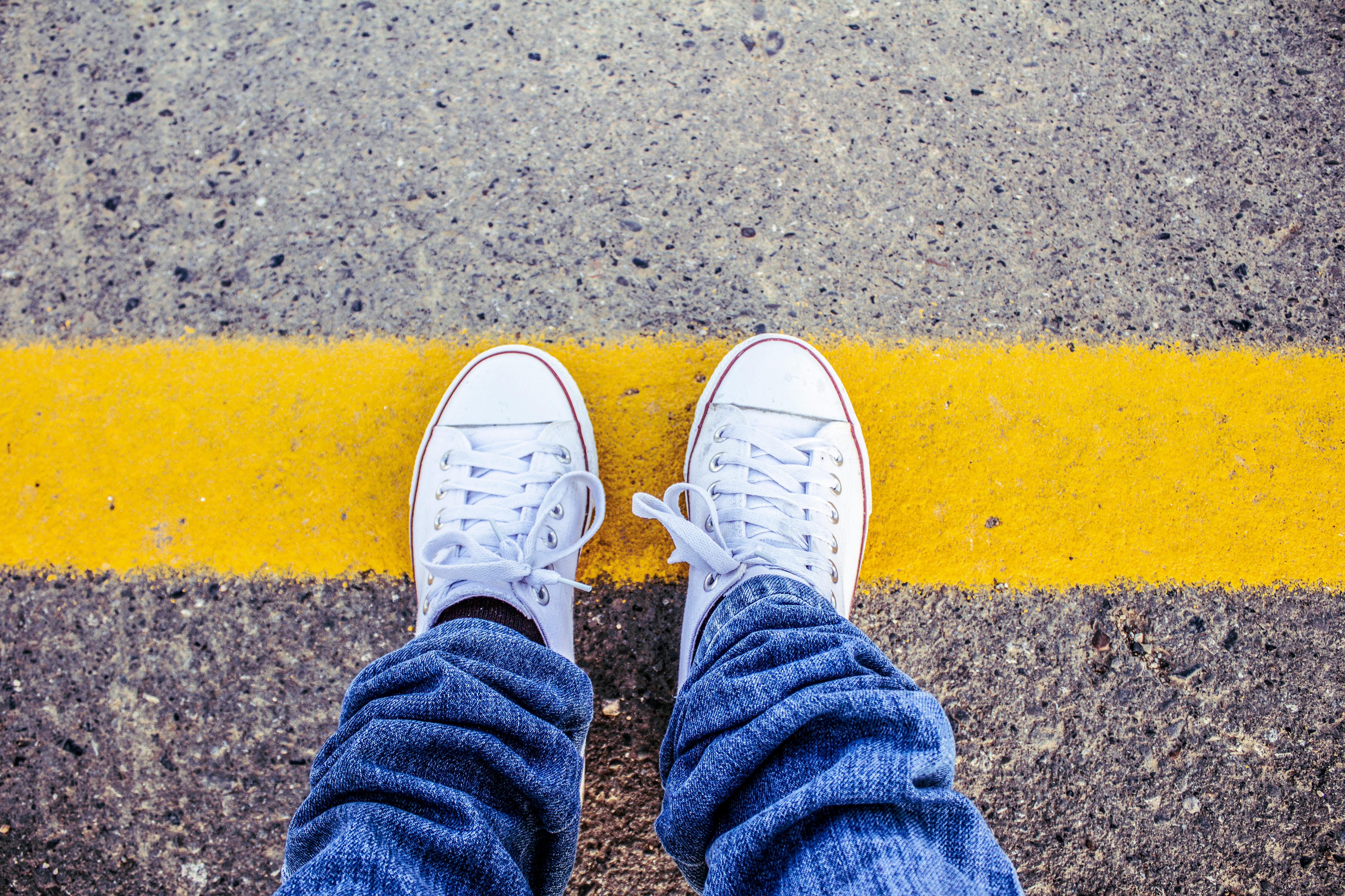 @ feet standing at line, and not going over the line.