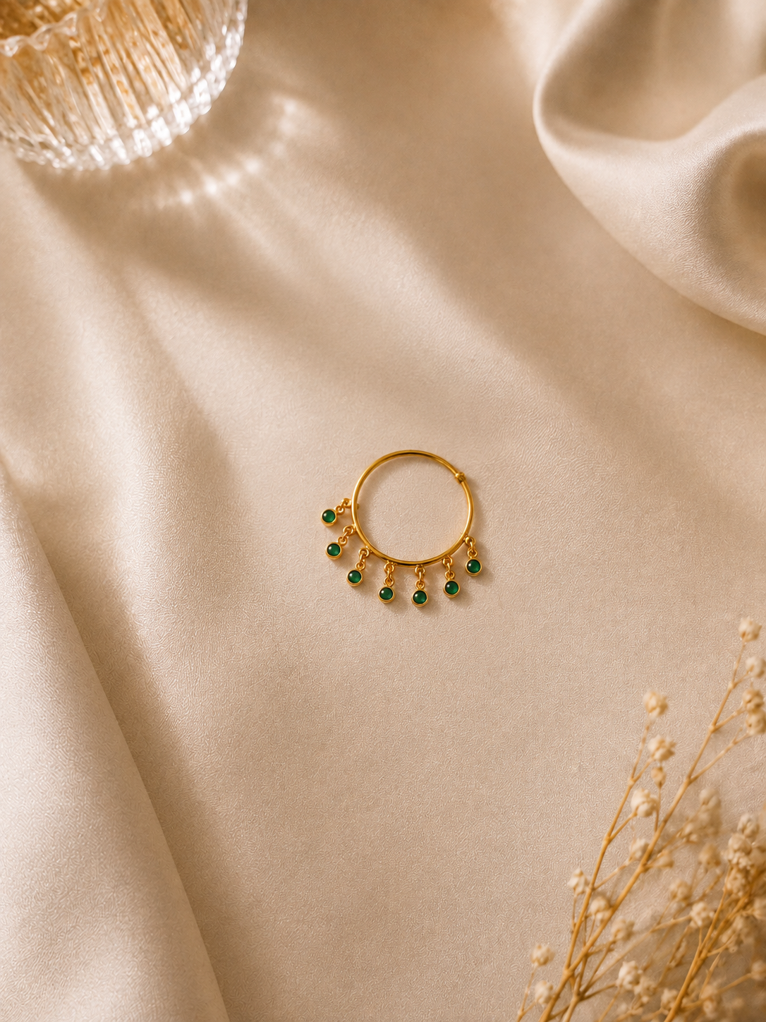 Emerald Essence adjustable Ring