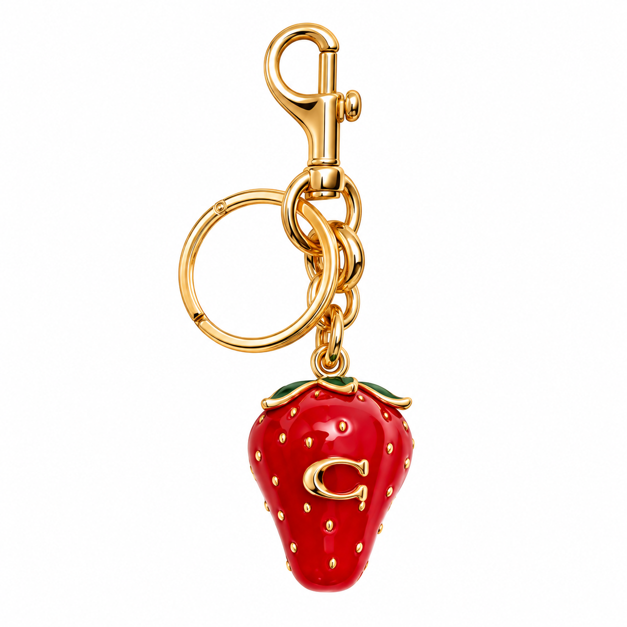Strawberry Coach Brand Inspo Pop Bag Charm