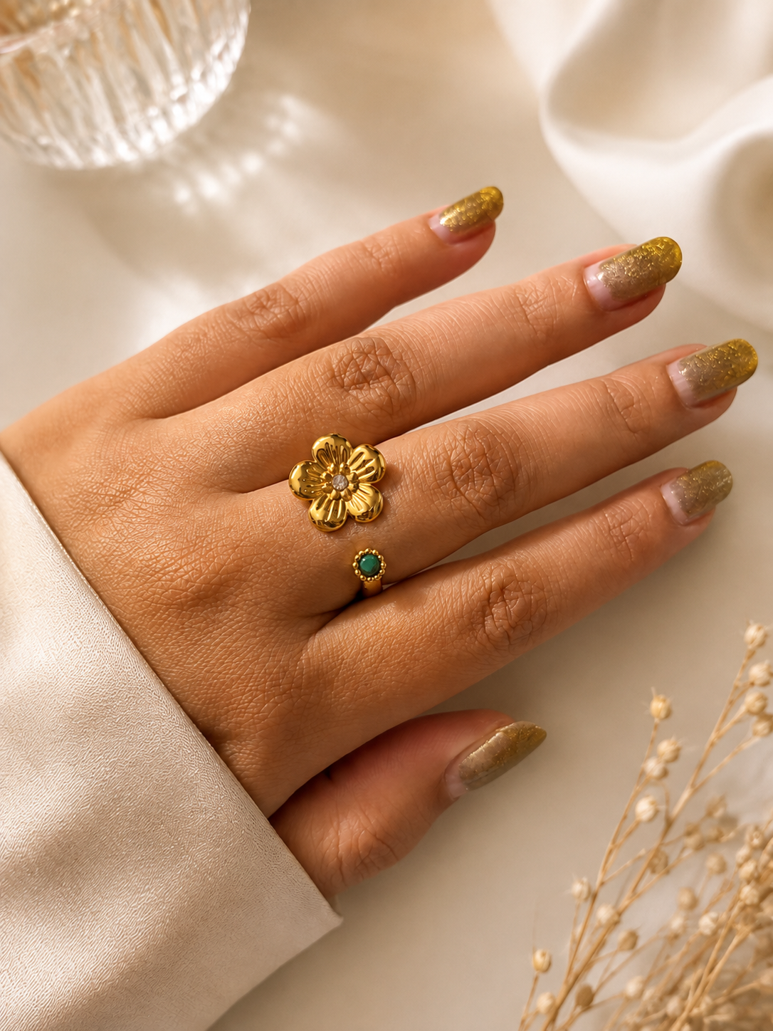 Camellia Adjustable Ring