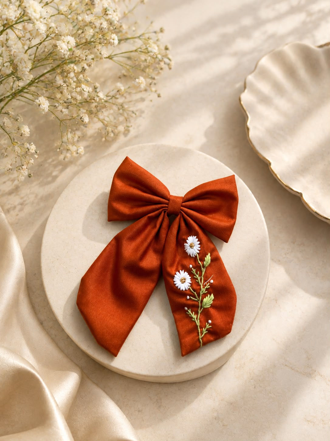 Bordeaux Bloom Bow