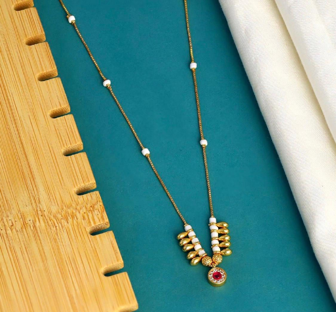 Mangalsutra With White Beads
