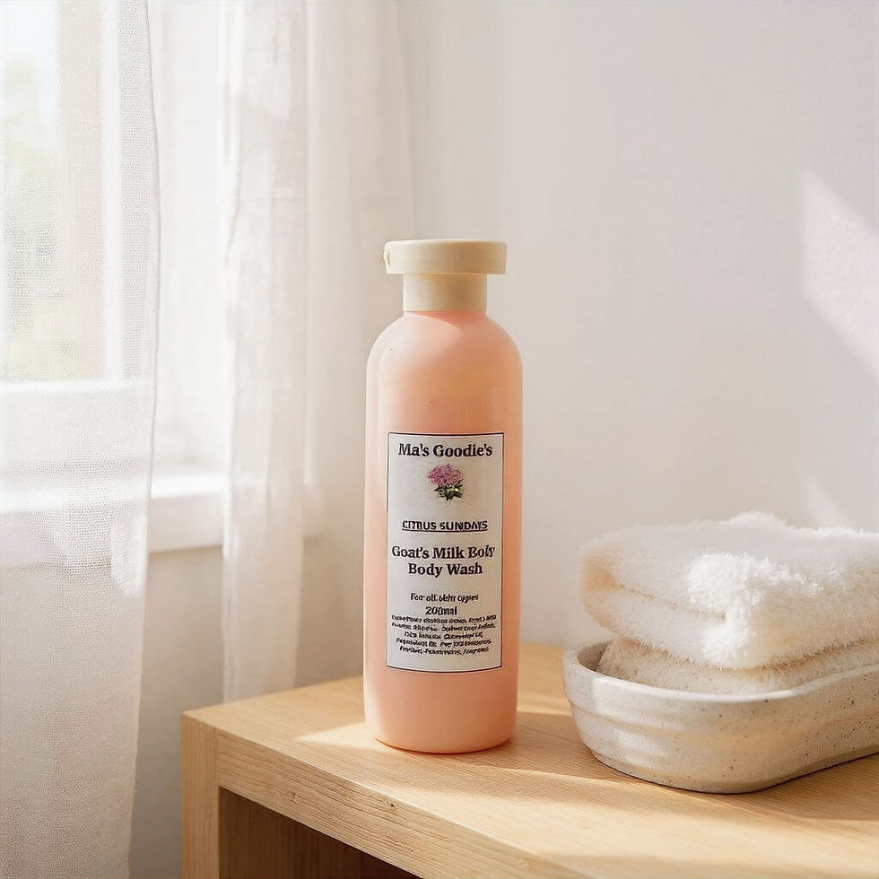 Goat's Milk Body Wash – Nourishing & Gentle Hydration for Sensitive Skin high angle view