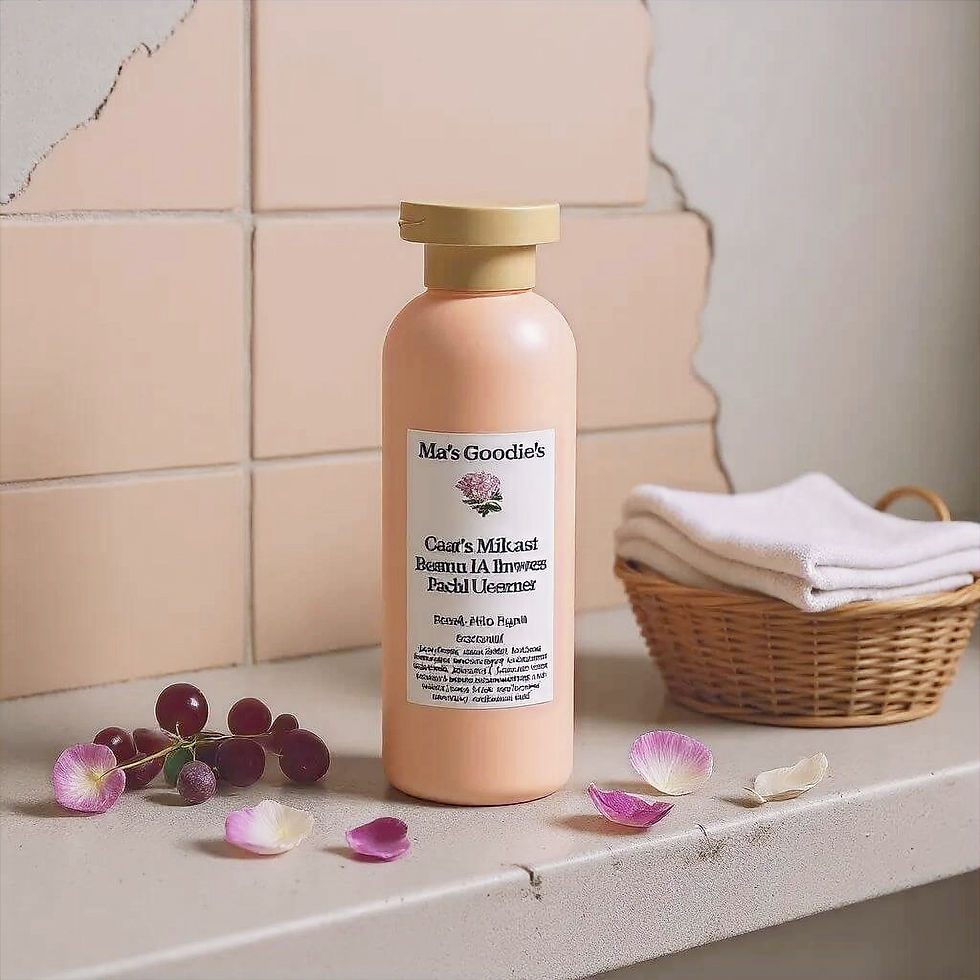 Goat's Milk and Rose Berry Foaming Mousse Facial Cleanser with Hyaluronic Acid high angle view