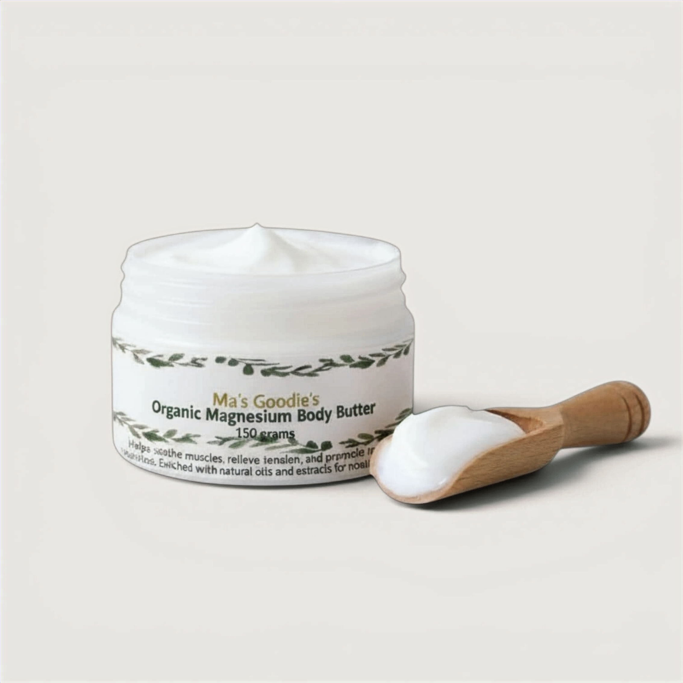 Organic Magnesium Body Butter high angle view