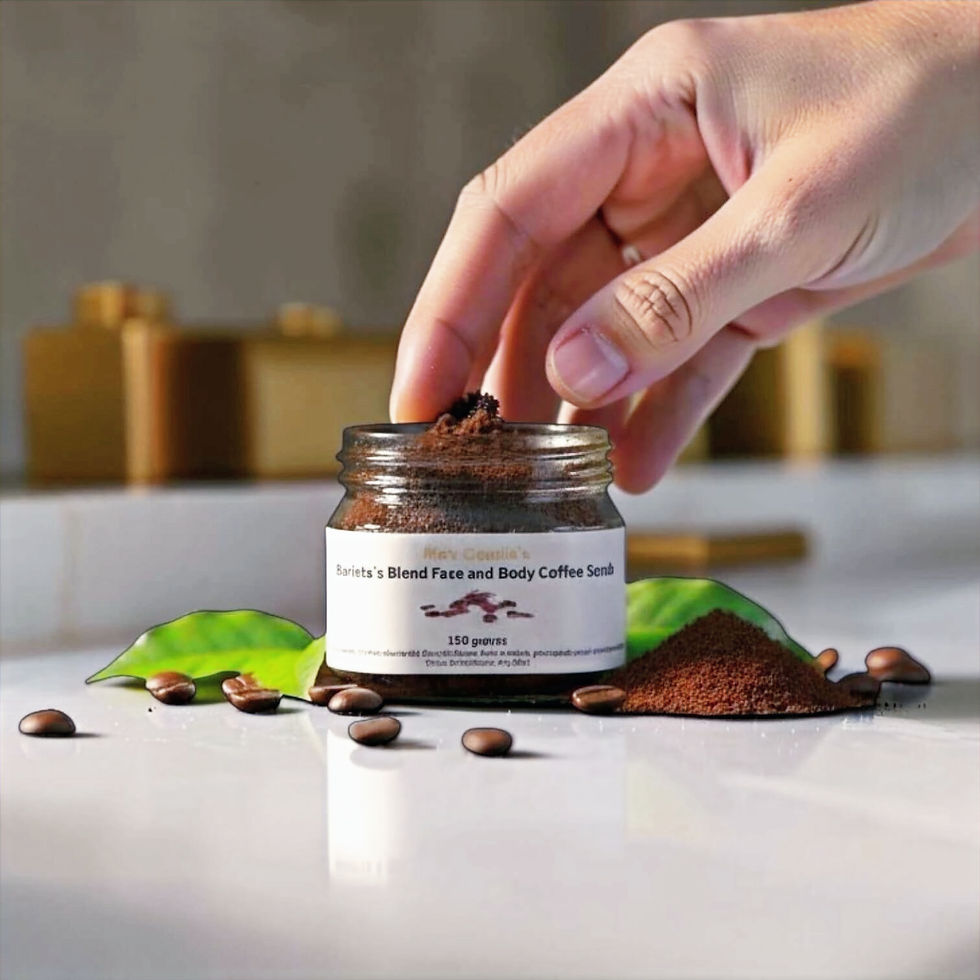 Barista’s Blend Face and Body Coffee Scrub high angle view