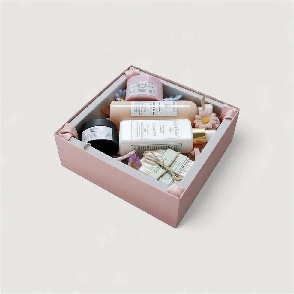 Serenity Spa Gift Box - Luxury Skincare Gift Set For Mature Women high angle view