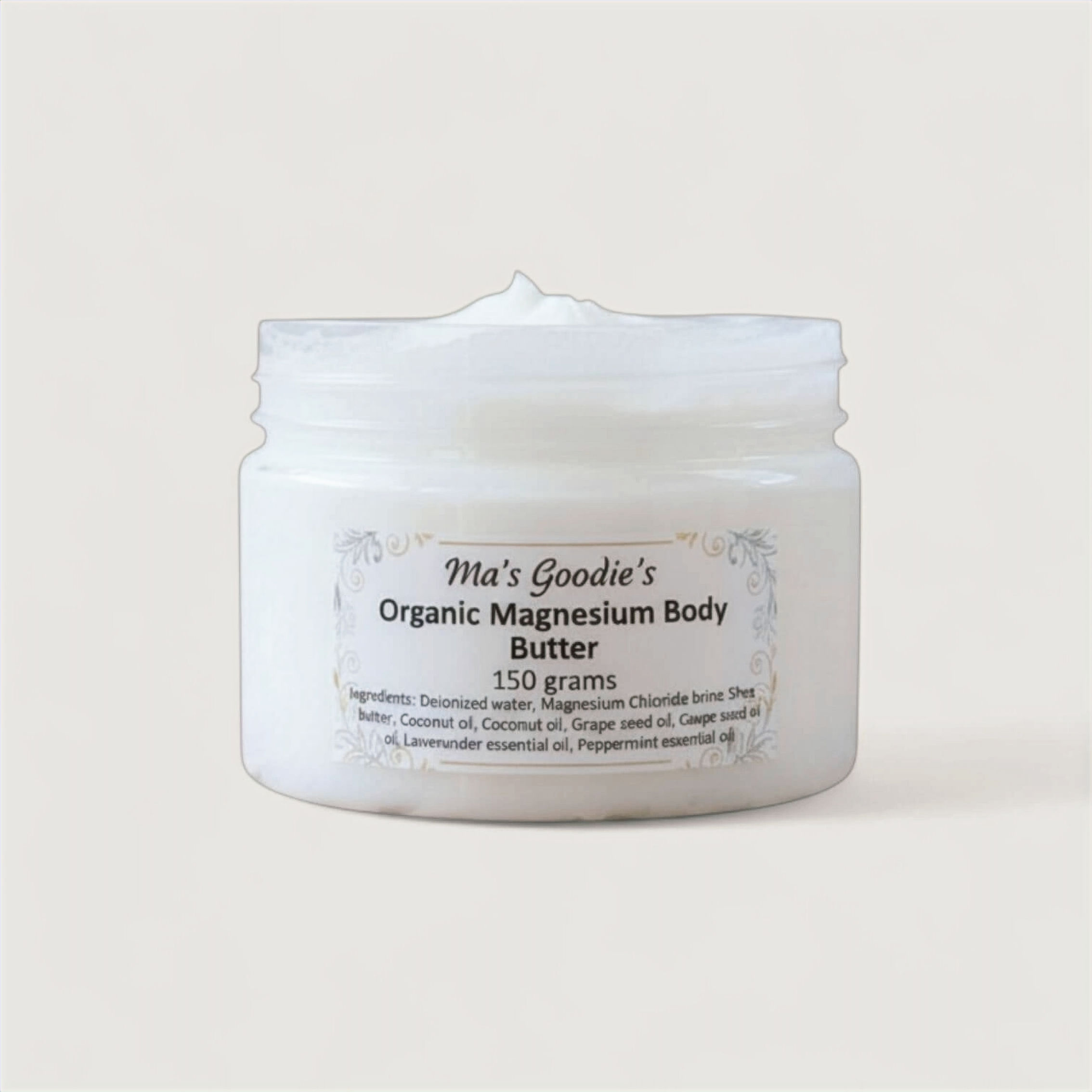 Organic Magnesium Body Butter high angle view