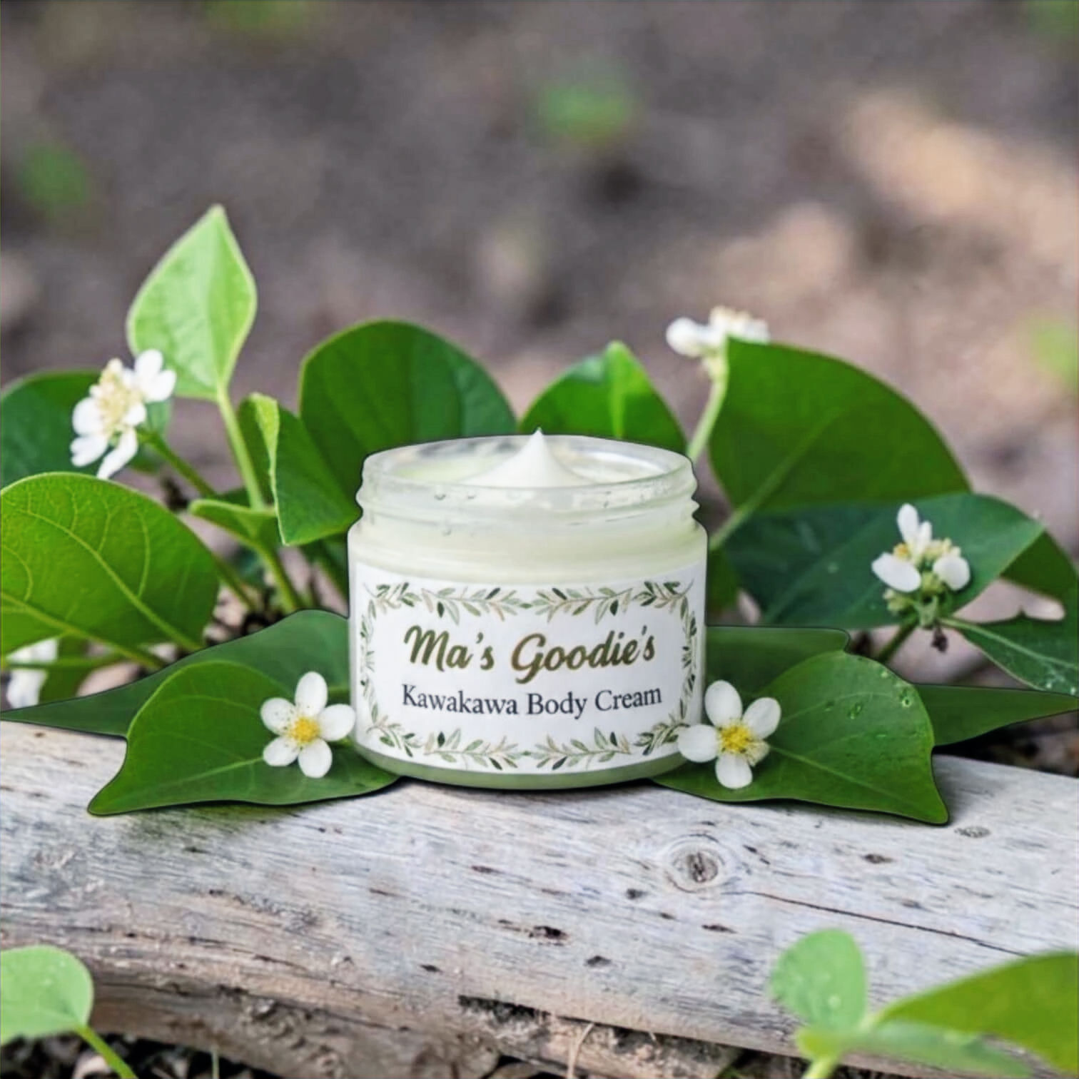 kawakawa body cream high angle view