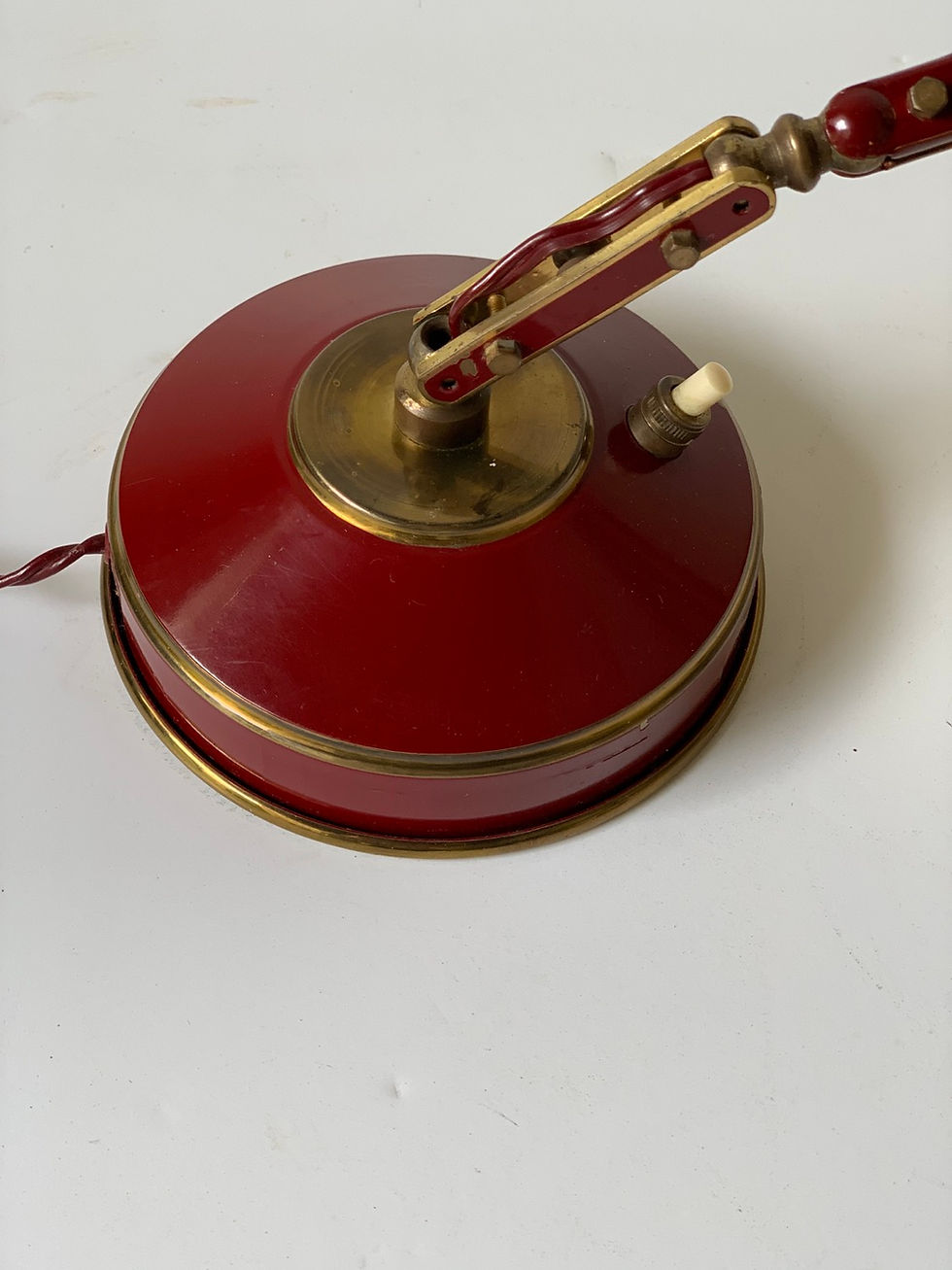 Miniature : Lampe articulée en laiton vintage 1950