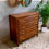 Miniature : Commode vintage en chêne 4 tiroirs 