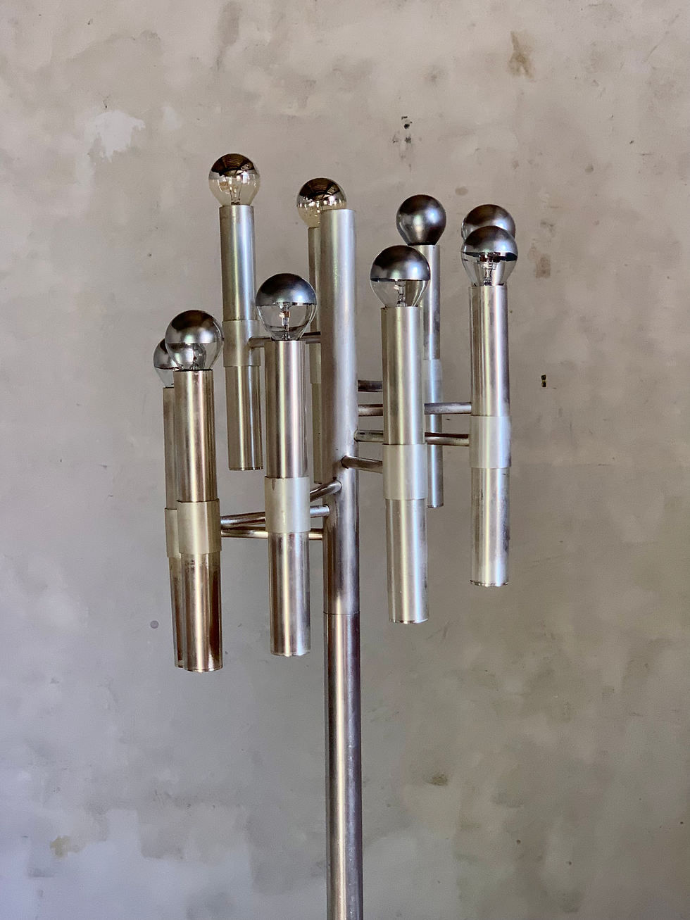 Miniature : Lampadaire chromé vintage 9 feux Space Age spoutnik  