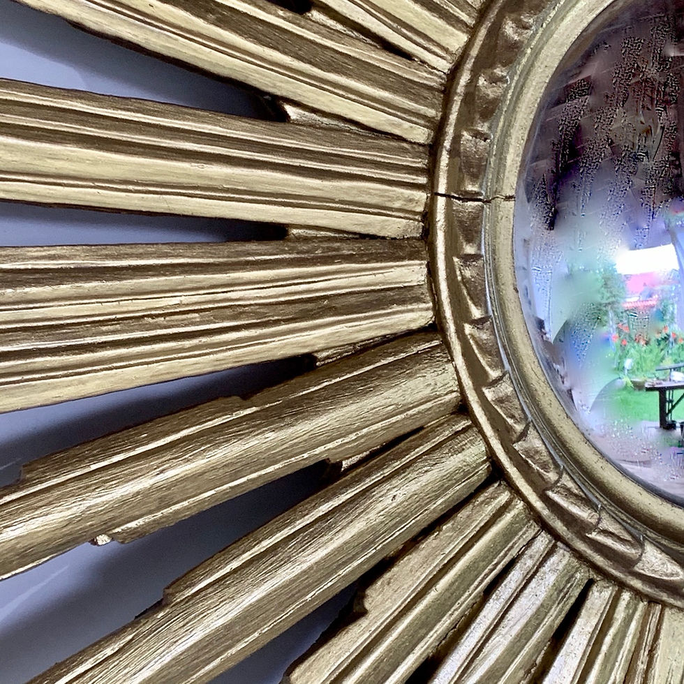 Miniature : Miroir soleil sorcière vintage doré 75 cm