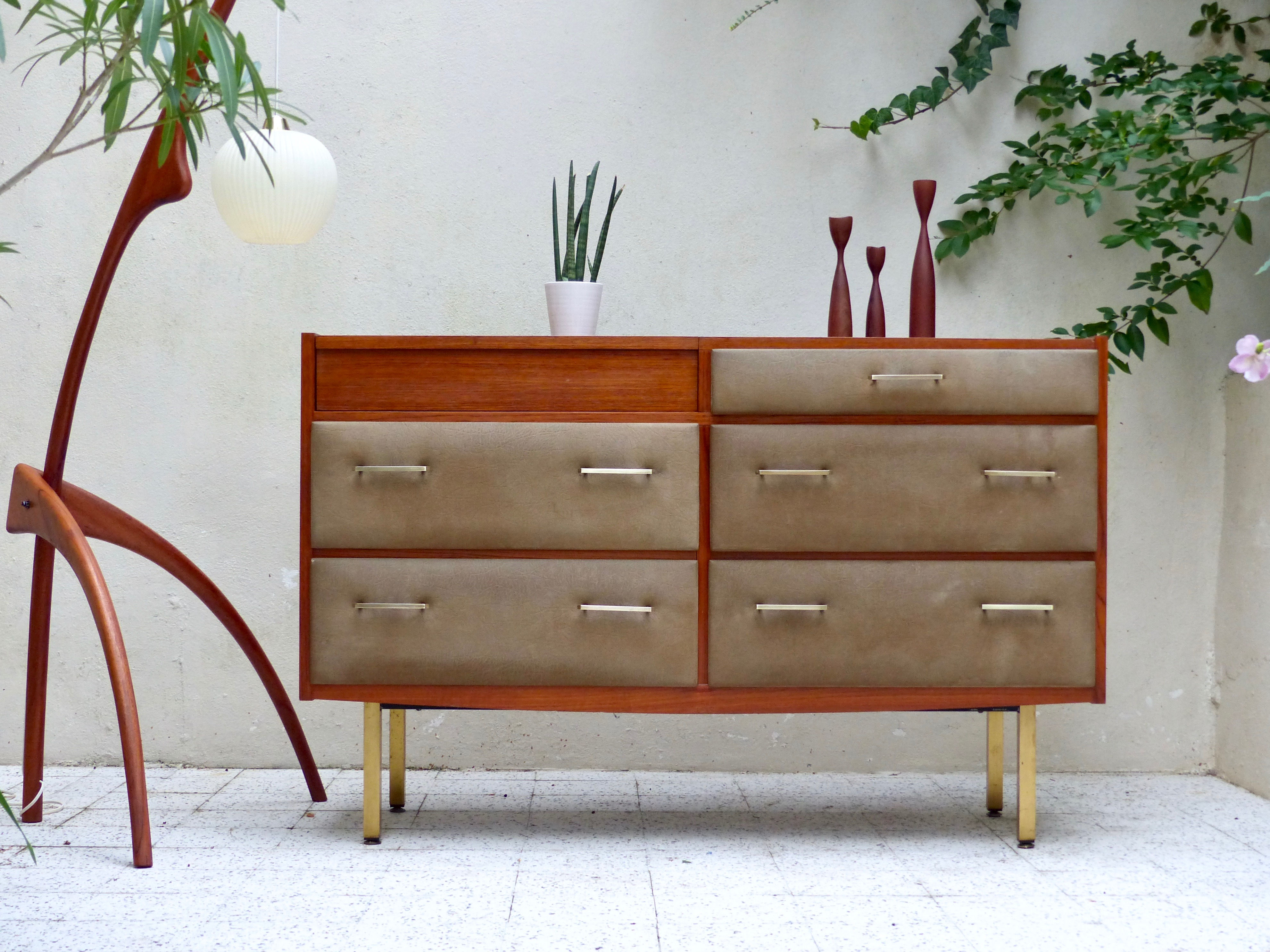 Commode coiffeuse enfilade vintage Roger Landault