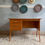 Miniature : Bureau vintage en chêne pied compas