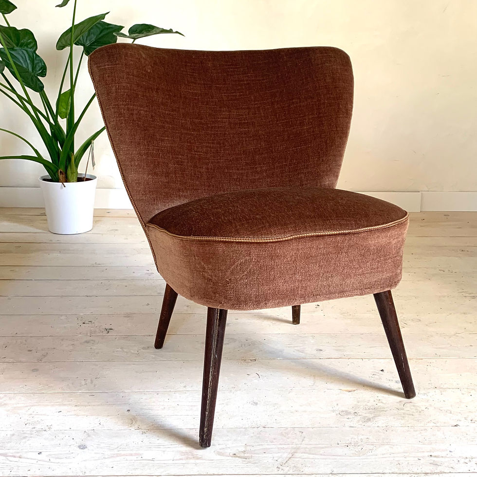 Fauteuil cocktail velours