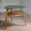 Miniature : Table basse tripode Hugues Steiner bow wood double plateau