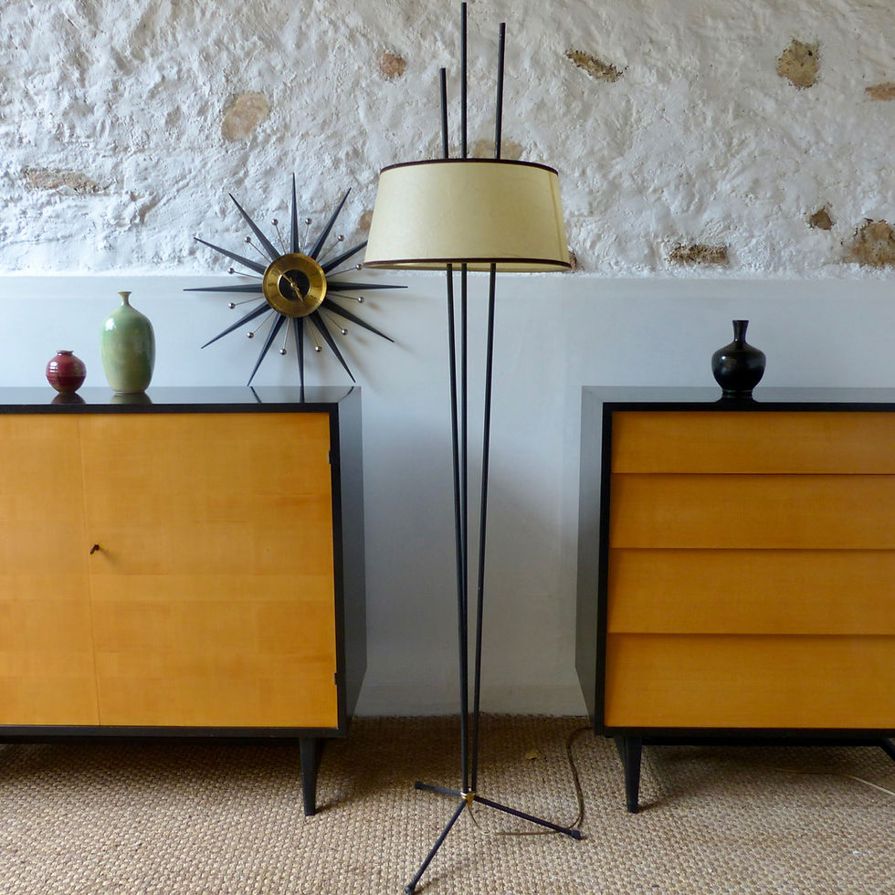 Miniature : Lampadaire vintage tripode 3 branches
