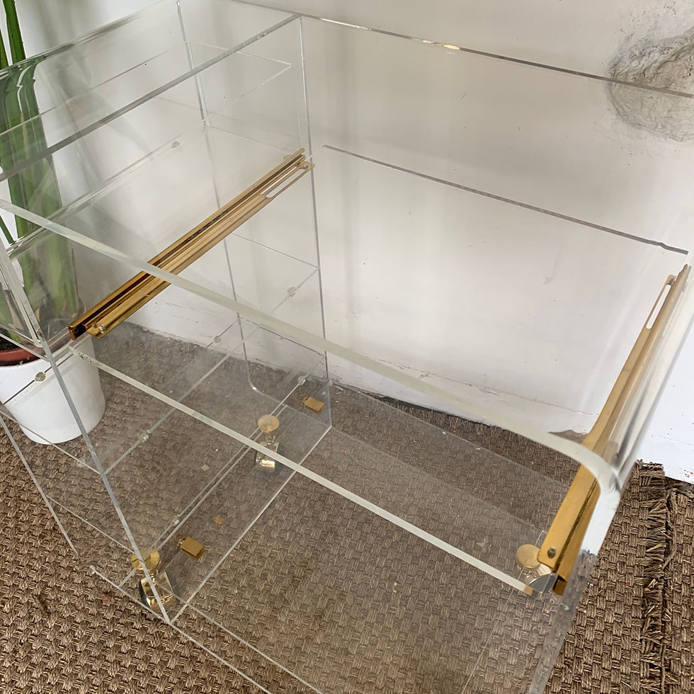 Miniature : Desserte plexiglass Table porte-revue plexiglass Meuble TV Hi-fi David Lange 