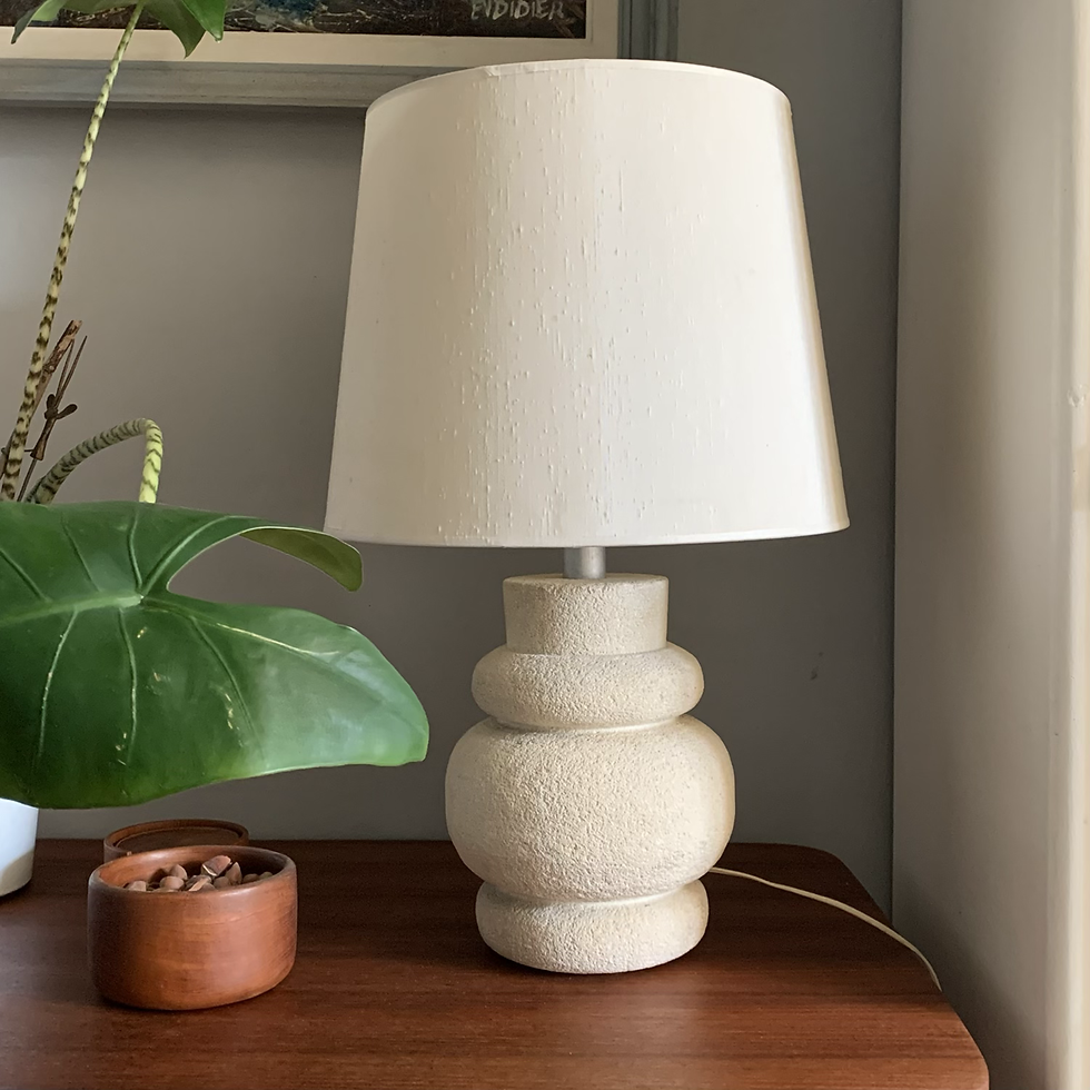 Pied de Lampe de table vintage en pierre