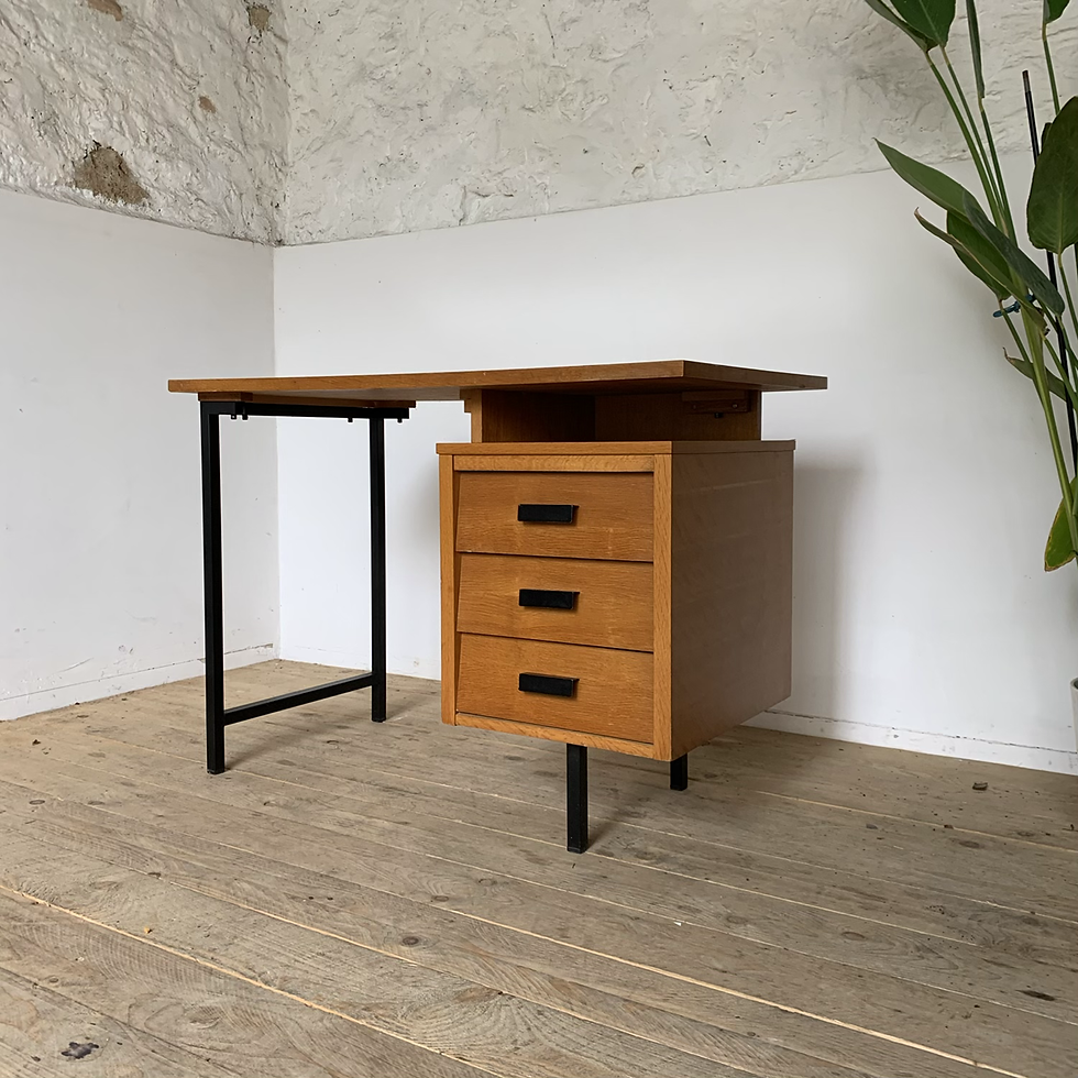 Miniature : Bureau vintage Pierre Paulin pour Thonet en chêne