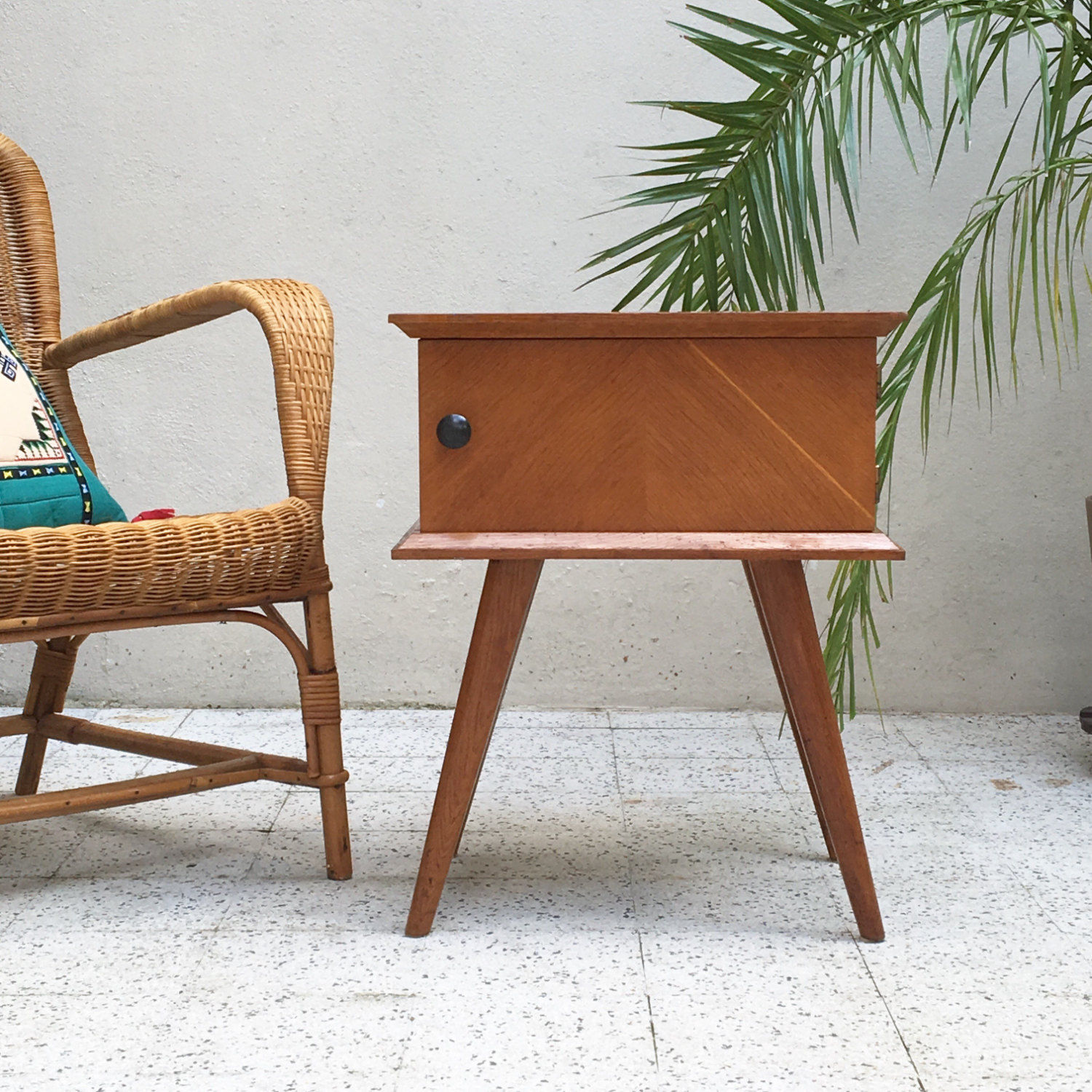 Chevet vintage en chêne