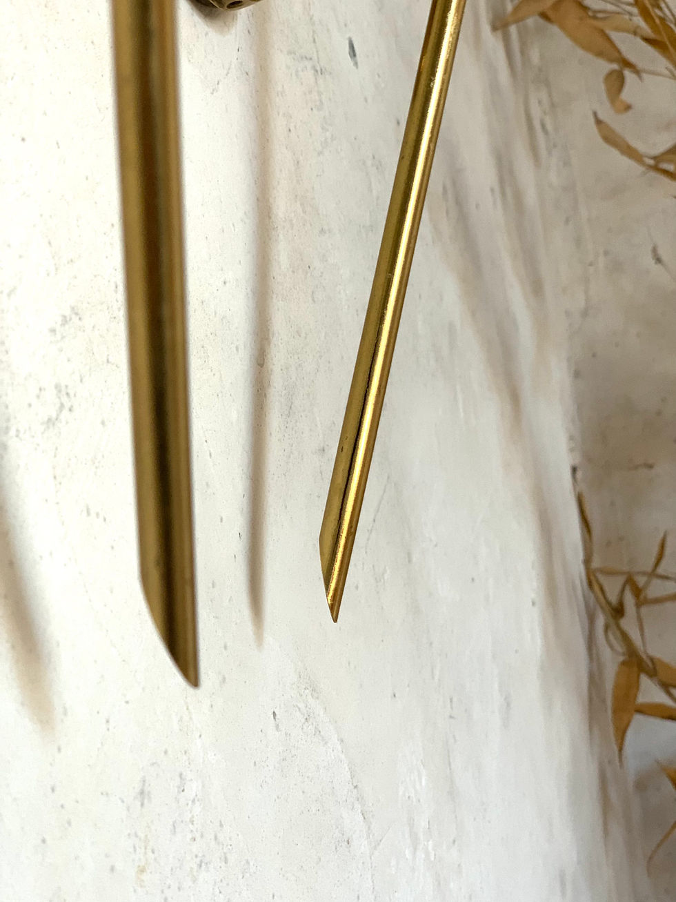 Miniature : Paire d’appliques murales vintage laiton et opaline