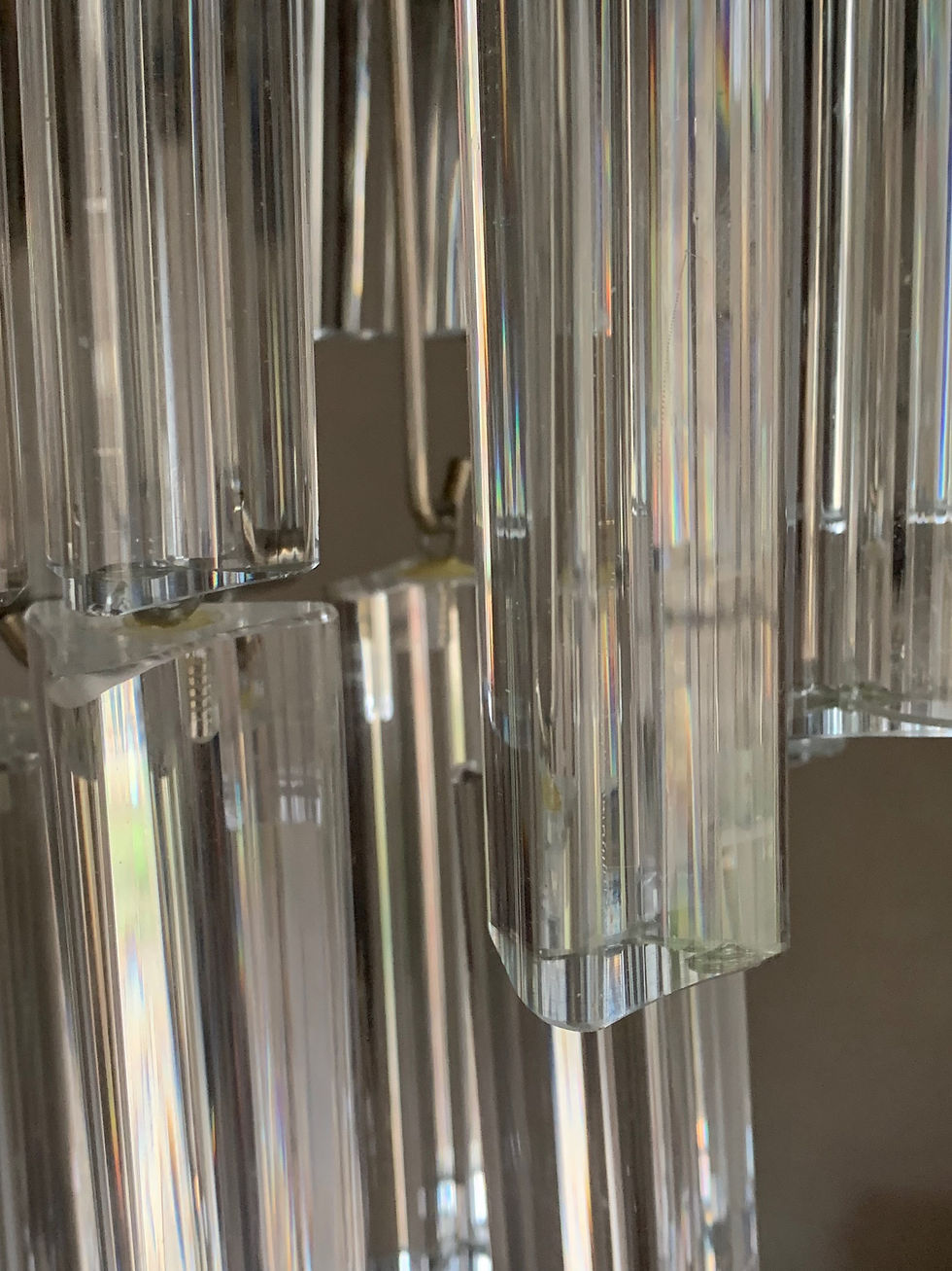 Miniature : Lustre cristal italien vintage Venini trilobo