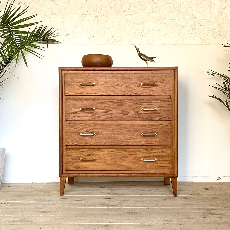 Commode vintage en chêne 4 tiroirs