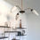 Miniature : Suspension opaline vintage 3 feux